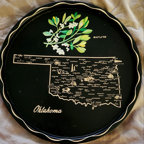 Vintage Tin Oklahoma plate/tray - Picture 1 of 4